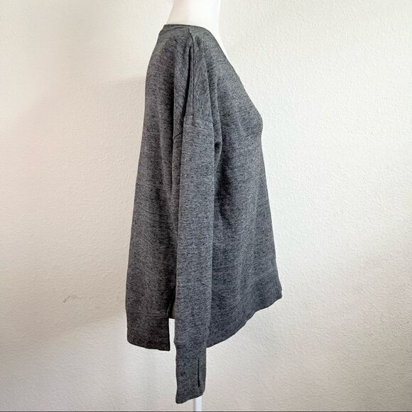 Athleta Coaster Luxe Soft Pullover Sweatshirt Women's S Dark Gray Lightweight - Picture 4 of 6
